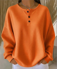 Retro 3D Digital Print Three-button Stand Collar Top