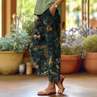 Printed Women's Casual Pants With Pockets