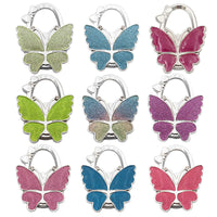 Glossy Frosted Big Butterfly Bag Hook With Inner Folding Ladies