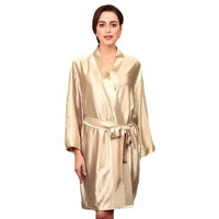 Simple Casual Ice Silk Nightgown Women's Loungewear