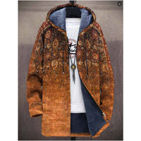 Hooded Cardigan Cotton Jacket Gray