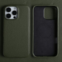 Lychee-pattern Genuine Leather Phone Case