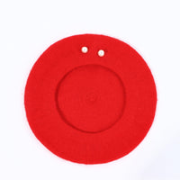Woolen Large Pearl Decoration Beret Women's Fall Winter Fashion