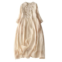 Women's Retro Three-Quarter Sleeve Dress