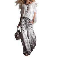 Slimming Wide-leg Straight-leg Casual Pants And Chiffon Top Set