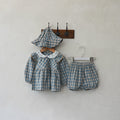 Autumn Baby Plaid Clothes Doll Shirt Suit