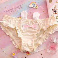 Japanese Underwear  White Girl Rabbit Ice Silk