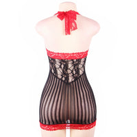 Women's Sexy Lace Seductive Neck Tie Nightdress