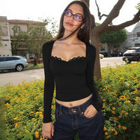 Women's Lace Fashion Hot Girl Skinny Slimming Top