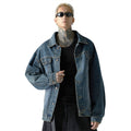 Splash-ink Splash Heavy Industry Washed Silver Hand-painted Denim Coat