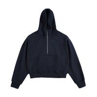 Hooded Pullover Half Zipper SweaterLoose Couple