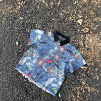Same Summer American Retro Hip Hop Polo Collar Shirt