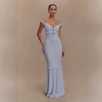 Lace-up Hollow-out Slim-fit Dress Women
