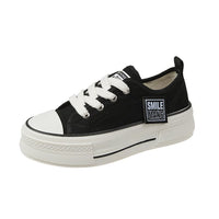 Black Flat Bottomed Casual Board Shoes