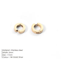 Fashionable Gold-Plated Stainless Steel Earrings