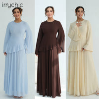 Women's Waist-cinching Double-layer Dress
