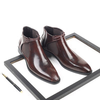 Pointed Small Leather Shoes Lightweight 48 Large Size Gentleman High Top