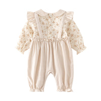 Baby Clothes Spring And Autumn Clothing Cute Rompers Lady Onesie Hundred Days Female Baby Jumpsuit Fake Two-piece Romper