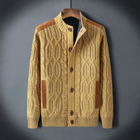 Men's Fleece-lined Thickened Sweater Autumn And Winter