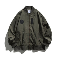 Season Multi-pocket Letter Embroidered American Pilot Coat