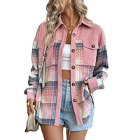Women's Contrast Color Casual Style Shirt Autumn