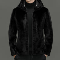 Men's Double-sided Double Gold Mink Velvet Turn-down Collar Coat