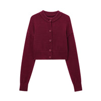 Women's Fashion Temperament Decorated Row Button Knitted Cardigan Coat Sweater