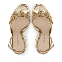 European And American Ladies Plus Size Light Gold PU Stiletto Heels
