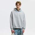 Short Wide Fleece Hooded Sweatshirt For Men And Women In American Solid Color