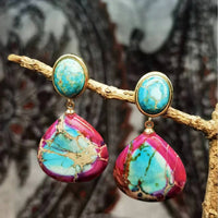 Natural Stone Emperor Stone Drop-shaped Earrings