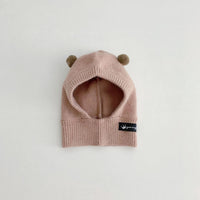 Baby Autumn And Winter Outdoor Keep Warm Knitted Scarf Integrated With Hat