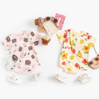Summer Cartoon Animal Baby Onesie Short Sleeve