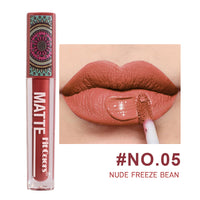 Bohemian Style Lip Lacquer Matte No Stain On Cup Kaleidoscope Lip Gloss Velvet Lipstick