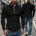 Half Zipper Small Plaid Casual Stand Collar Long Sleeve Sweater