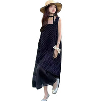 Polka-dot Sleeveless Dress For Women