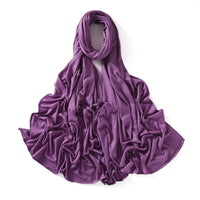 56 Colors Solid Color Modal Scarf Small Size Monochrome Jersey Veil Mercerized Cotton Scarf