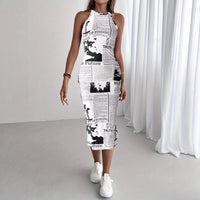 High-waisted Draping Fashionable And Trendy Womens Dress