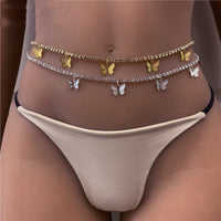 Butterfly Women's Chain Belt Cute Butterfly Belly Button Chain
