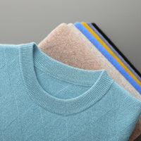 Autumn And Winter Round Neck Woolen Sweater For Men