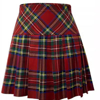 Women's Stripe College Style Pleated Skirt