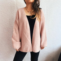 Casual V-neck Autumn And Winter Loose Street Style Cardigan Sweater