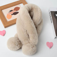 Imitate Rex Rabbit Fur Scarf Thickened Warm Plush
