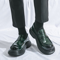Business Formal Britishstyle Glossy Heightincreasing Leather Shoes