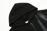 Spray Painting Dirty Hooded Loose Sweater Men