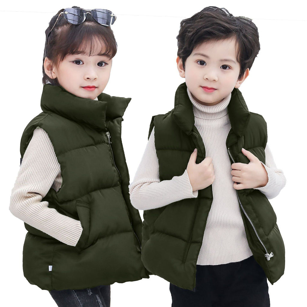 Down Cotton Vest Autumn And Winter Waistcoat Winter Clothing Children