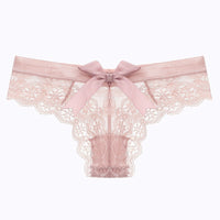 Lace T-back Women's Lace Bow Women's Briefs European And American Fashion Girl T-shaped Panties
