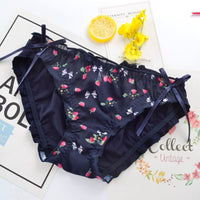 Japanese Cotton Women's Panties And Bow Briefs Sweet Dalian Student Girls Panties