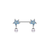 Diamond Nipple Ring Starfish Human Body Piercing Accessories