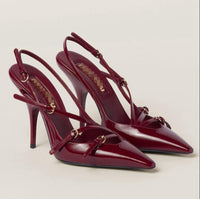 Ankle-strap Stilettos Square Toe High Heel Sandals