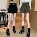 Women's Autumn Winter Corduroy Shorts  Loose Fit Pants